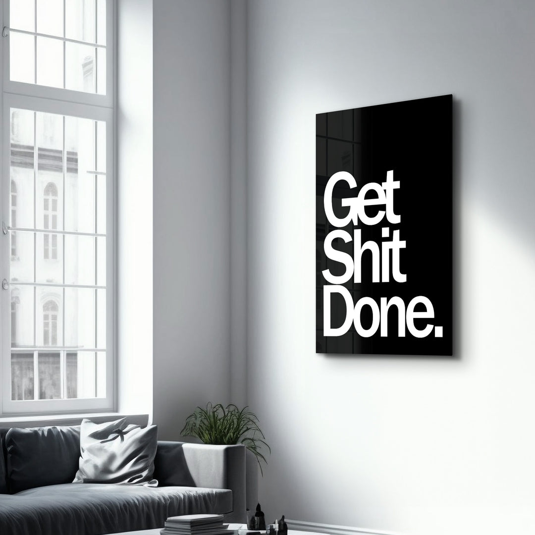 Get X Done Black | Designers Collection Glass Wall Art