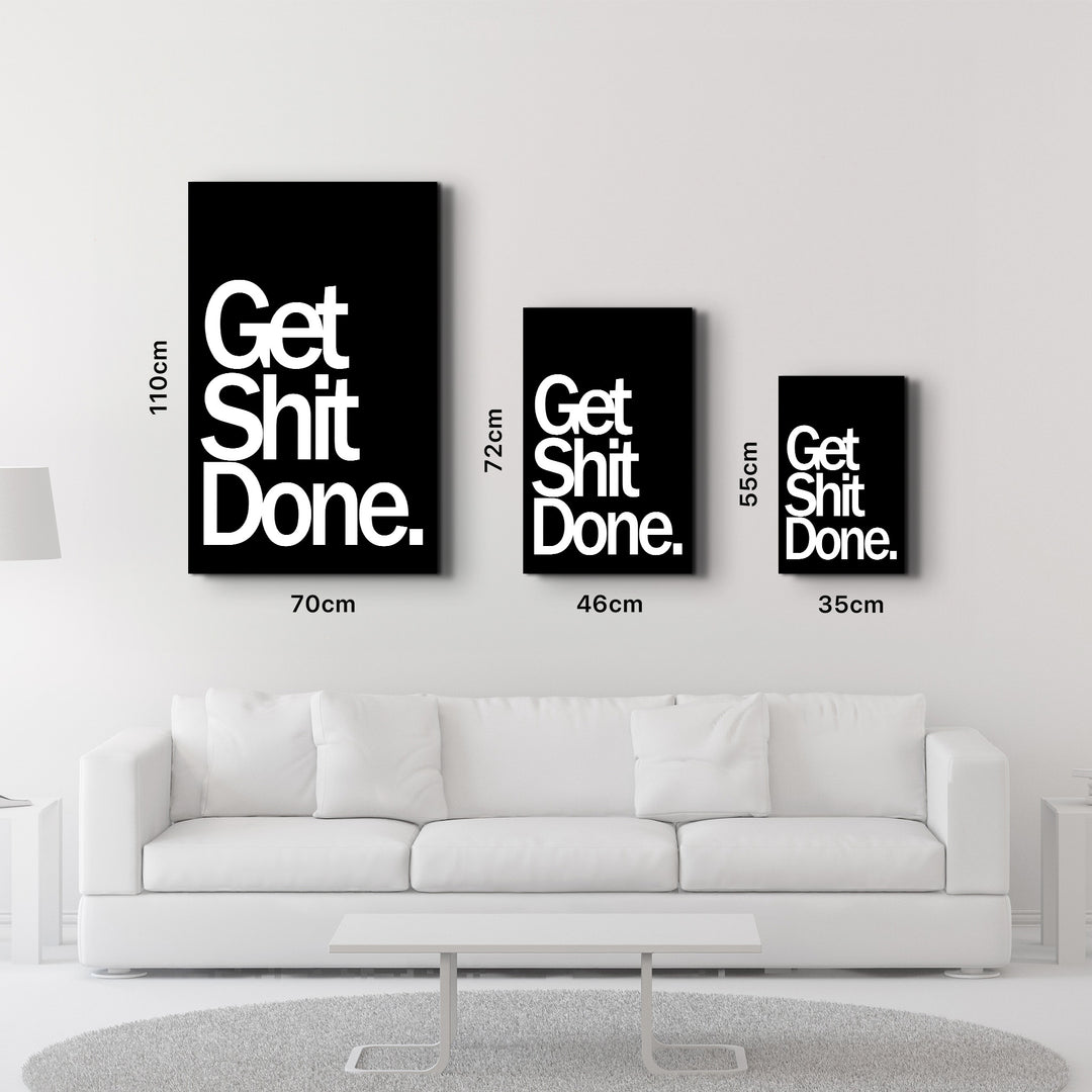 Get X Done Black | Designers Collection Glass Wall Art