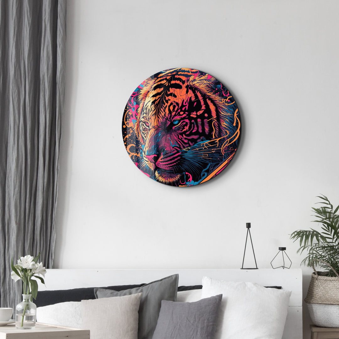 ・"Tayga"・Rounded Glass Wall Art