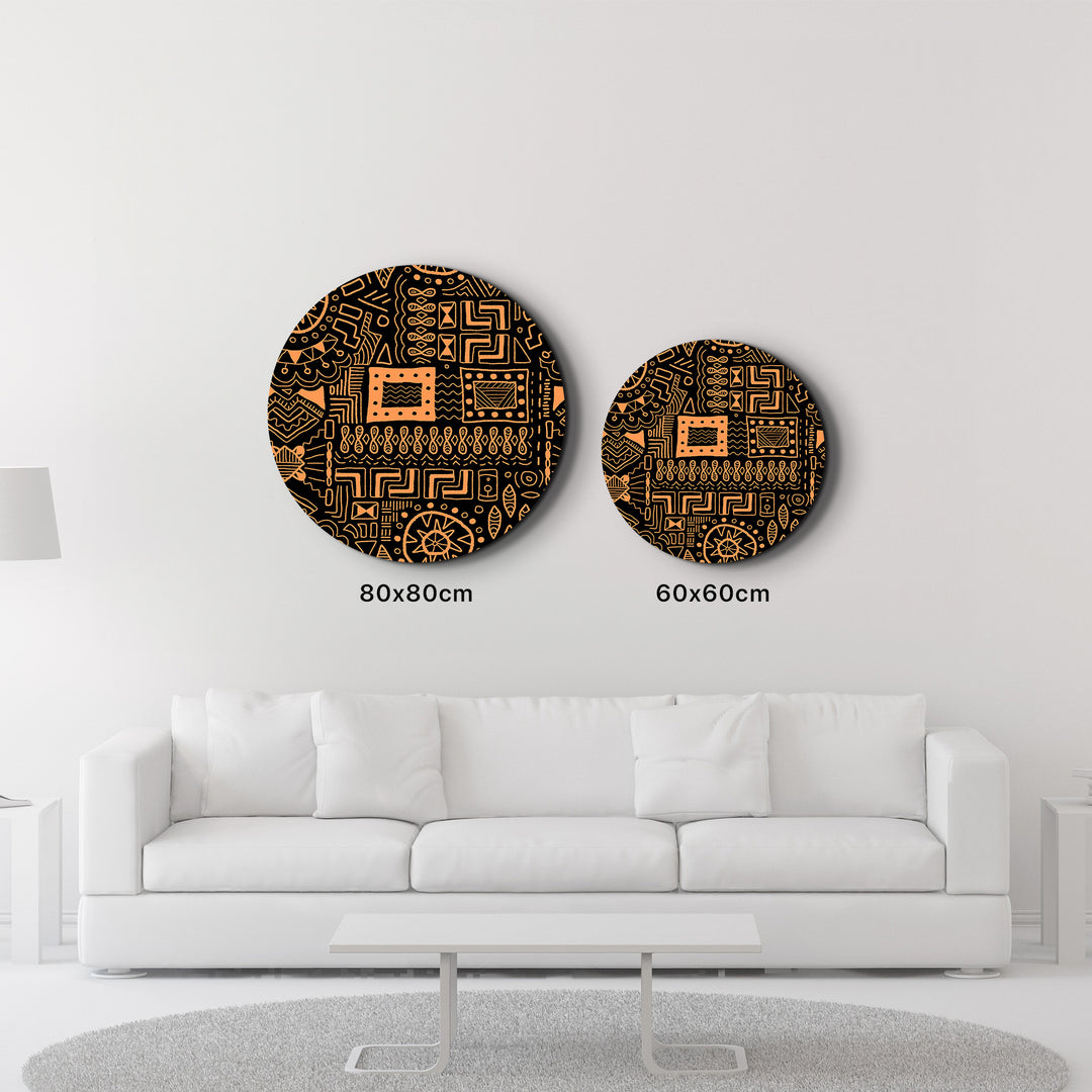 ・"Signs"・Rounded Glass Wall Art