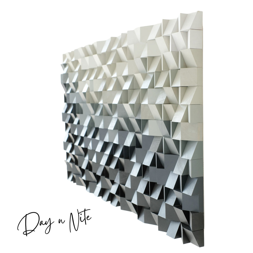 ・"Day n Nite"・Premium Wood Handmade Wall Sculpture - Limited Edition | Artdesigna Glass Printing Wall Arts.