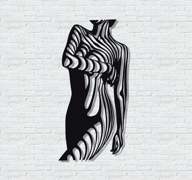 ・"Woman Body Lines"・Premium Metal Wall Art - Limited Edition | Artdesigna Glass Printing Wall Arts.