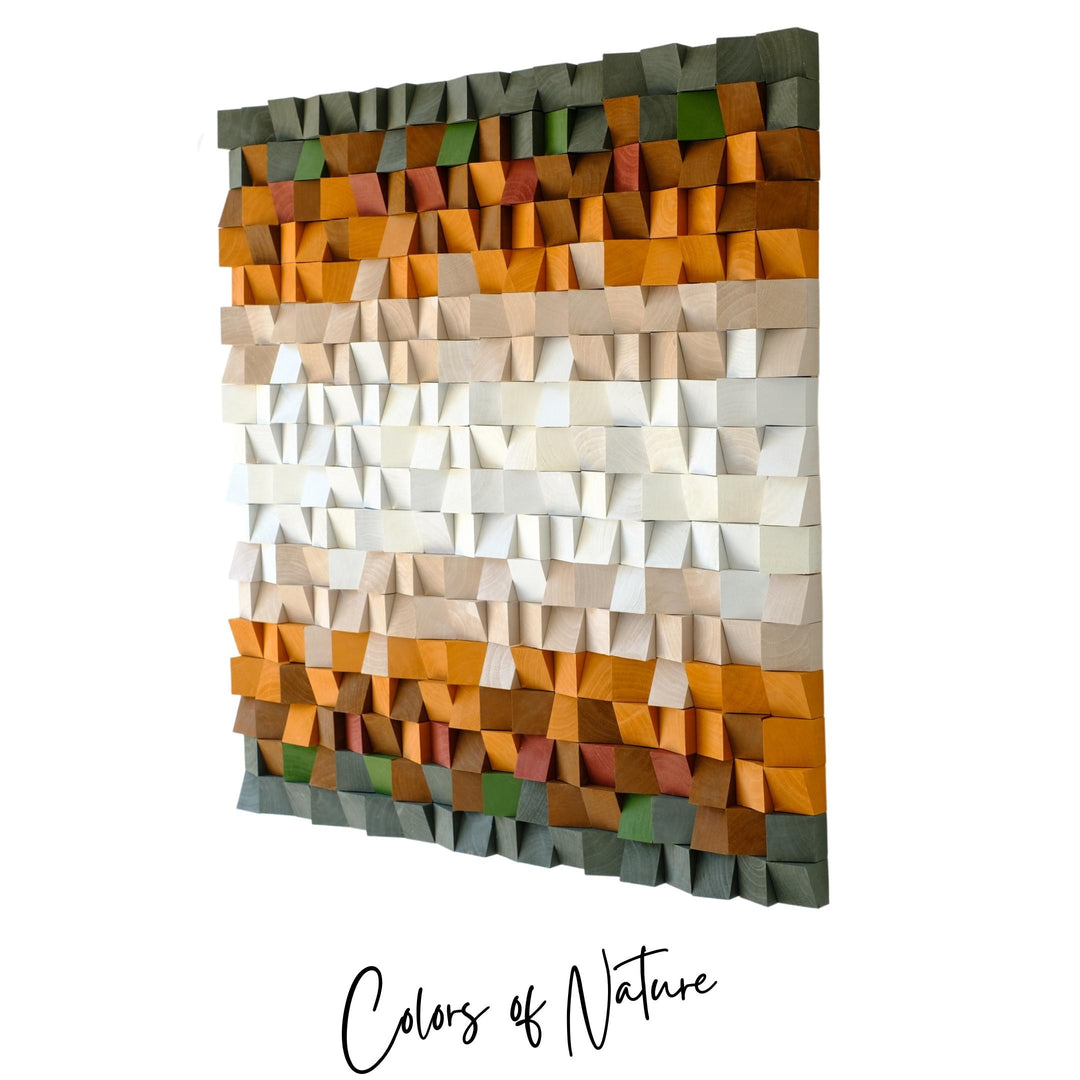 ・"Colours of Nature"・Premium Wood Handmade Wall Sculpture - Limited Edition | Artdesigna Glass Printing Wall Arts.