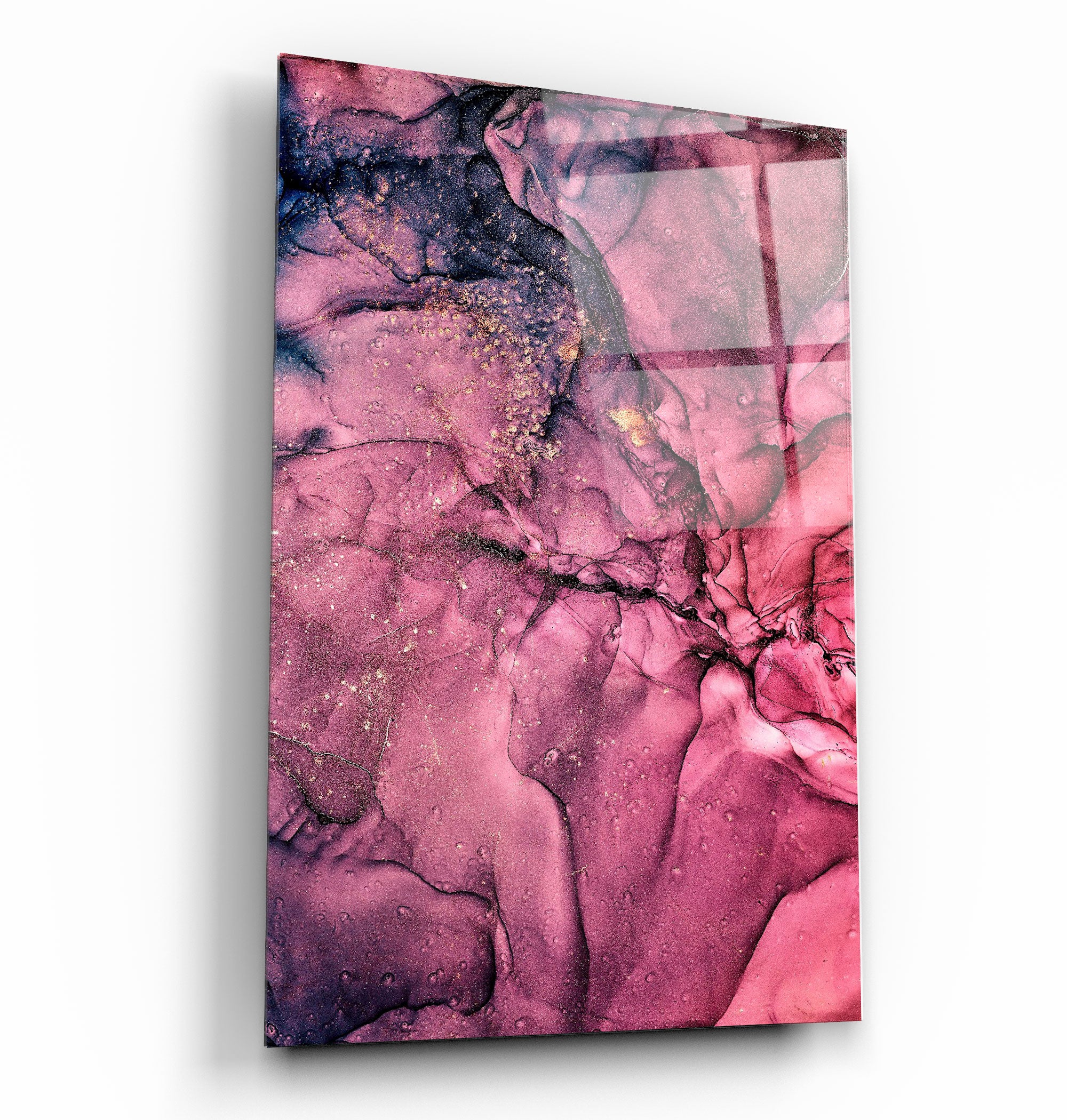・"Pink Wave Pattern"・Glass Wall Art | Artdesigna Glass Printing Wall Arts.