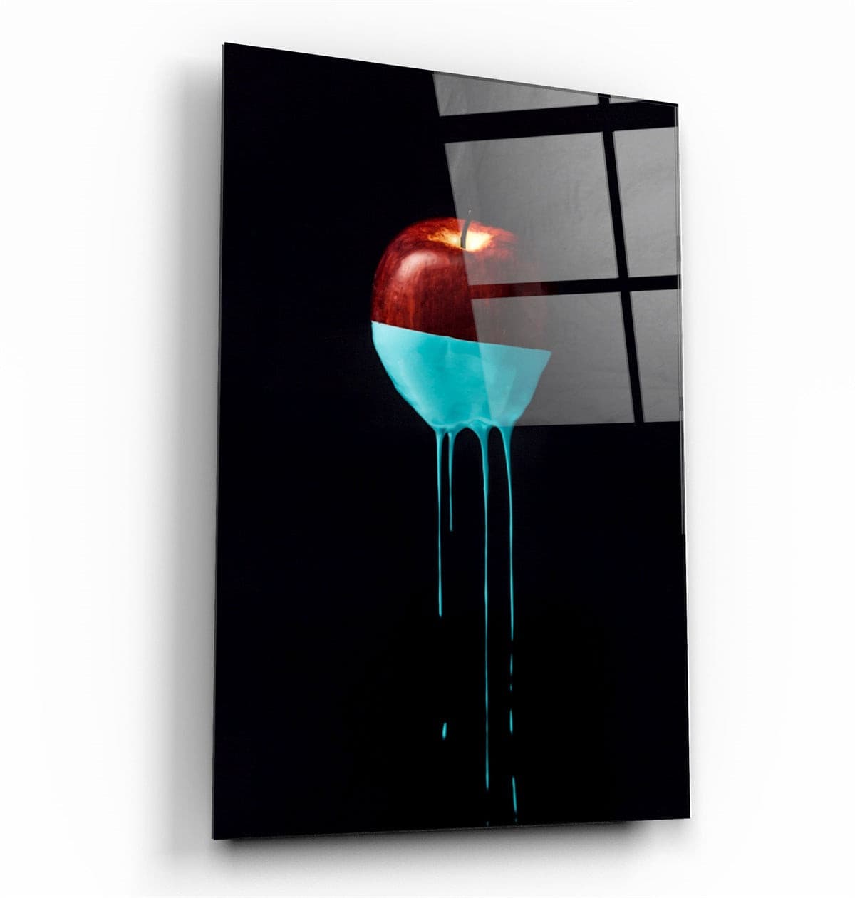 ・"Abstract Apple"・Glass Wall Art | Artdesigna Glass Printing Wall Arts.