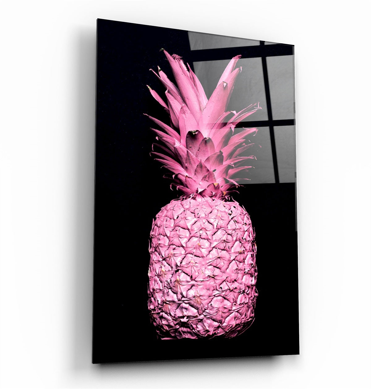 ・"Pink Pineapple V2"・Glass Wall Art | Artdesigna Glass Printing Wall Arts.