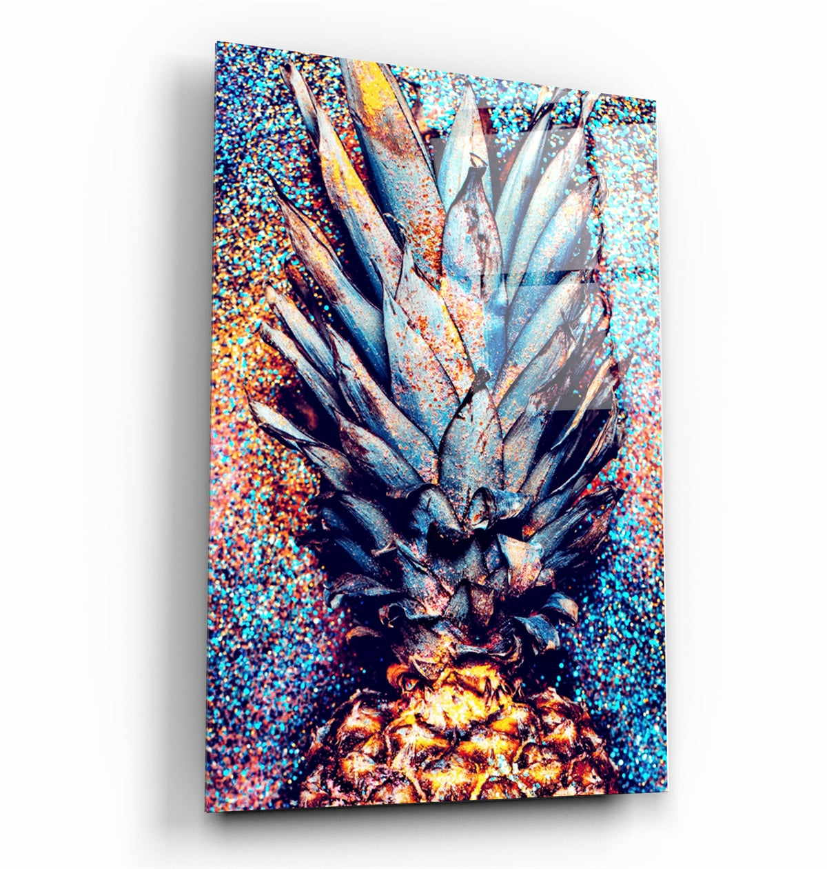 ・"Pineapple V2"・Glass Wall Art | Artdesigna Glass Printing Wall Arts.