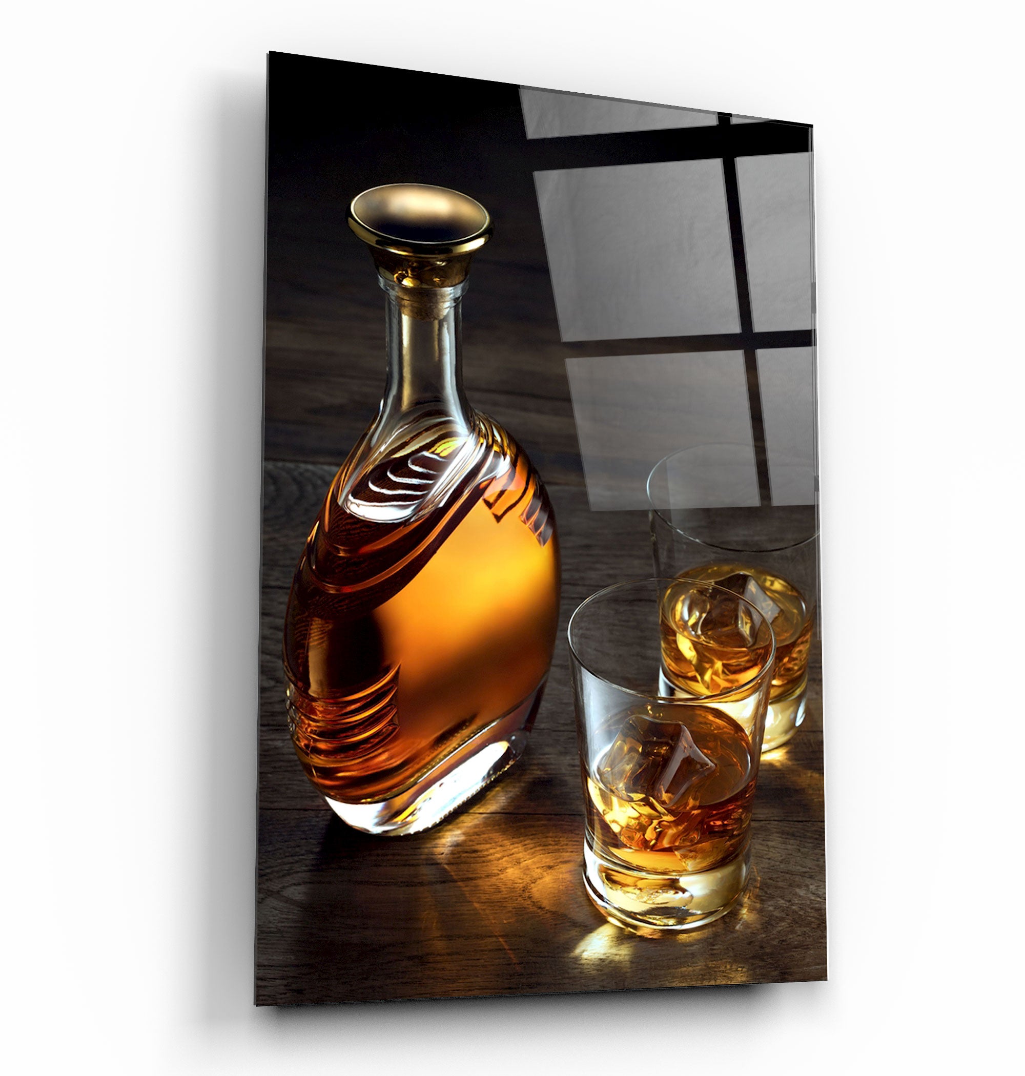 ・"The Whiskey"・Glass Wall Art | Artdesigna Glass Printing Wall Arts.