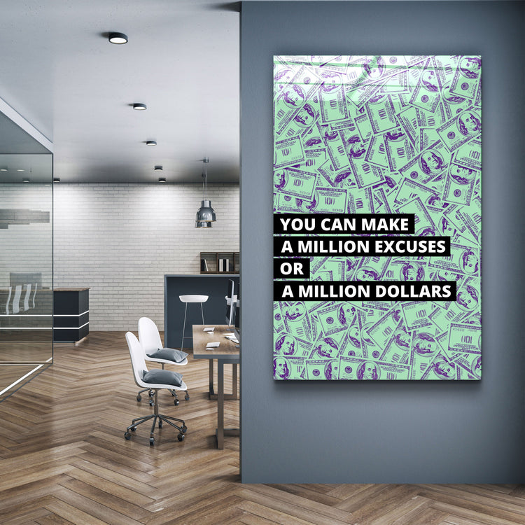 ・"Million Dollars"・Designers Collection Glass Wall Art | Artdesigna Glass Printing Wall Arts.