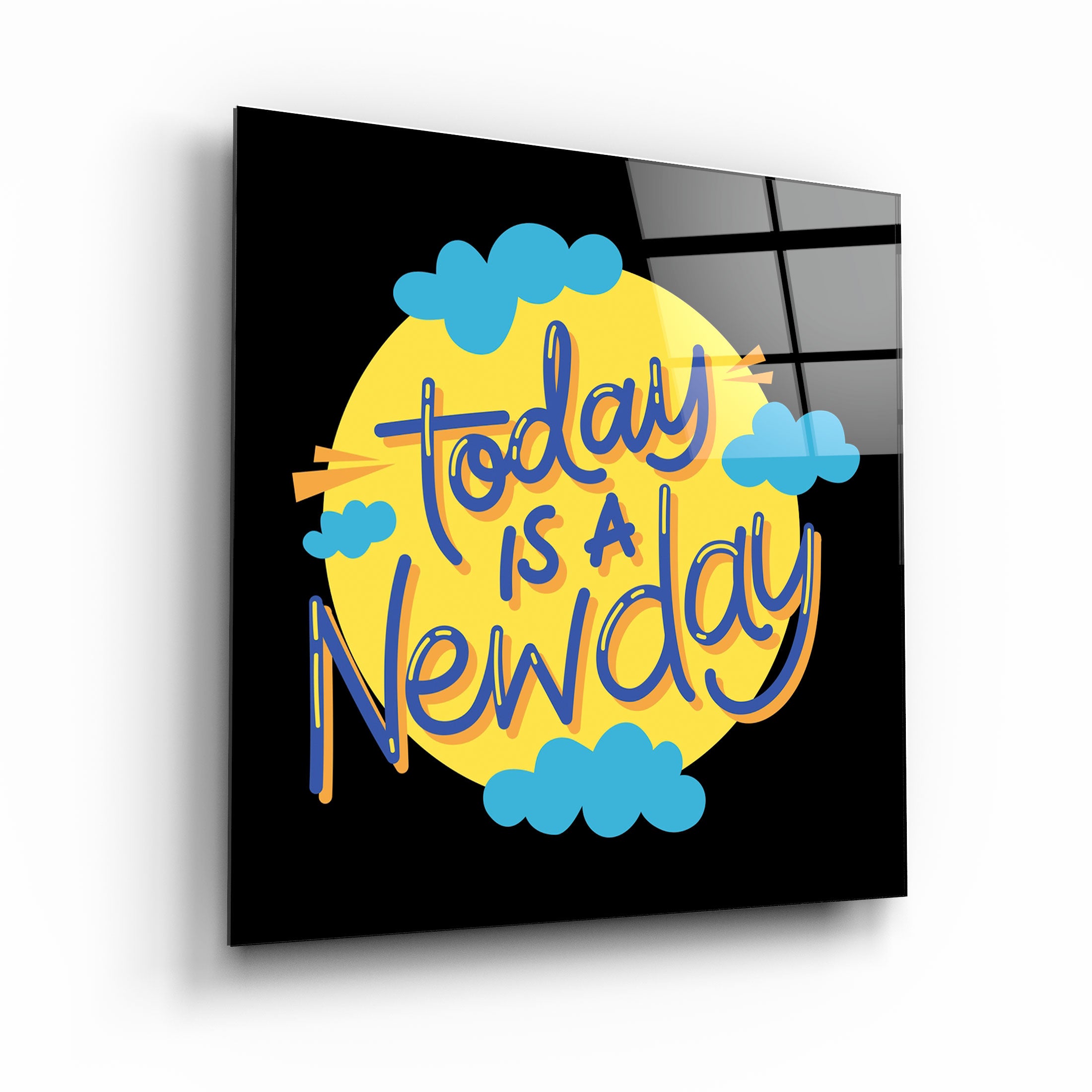 ・"Today is a New Day"・Glass Wall Art | Artdesigna Glass Printing Wall Arts.