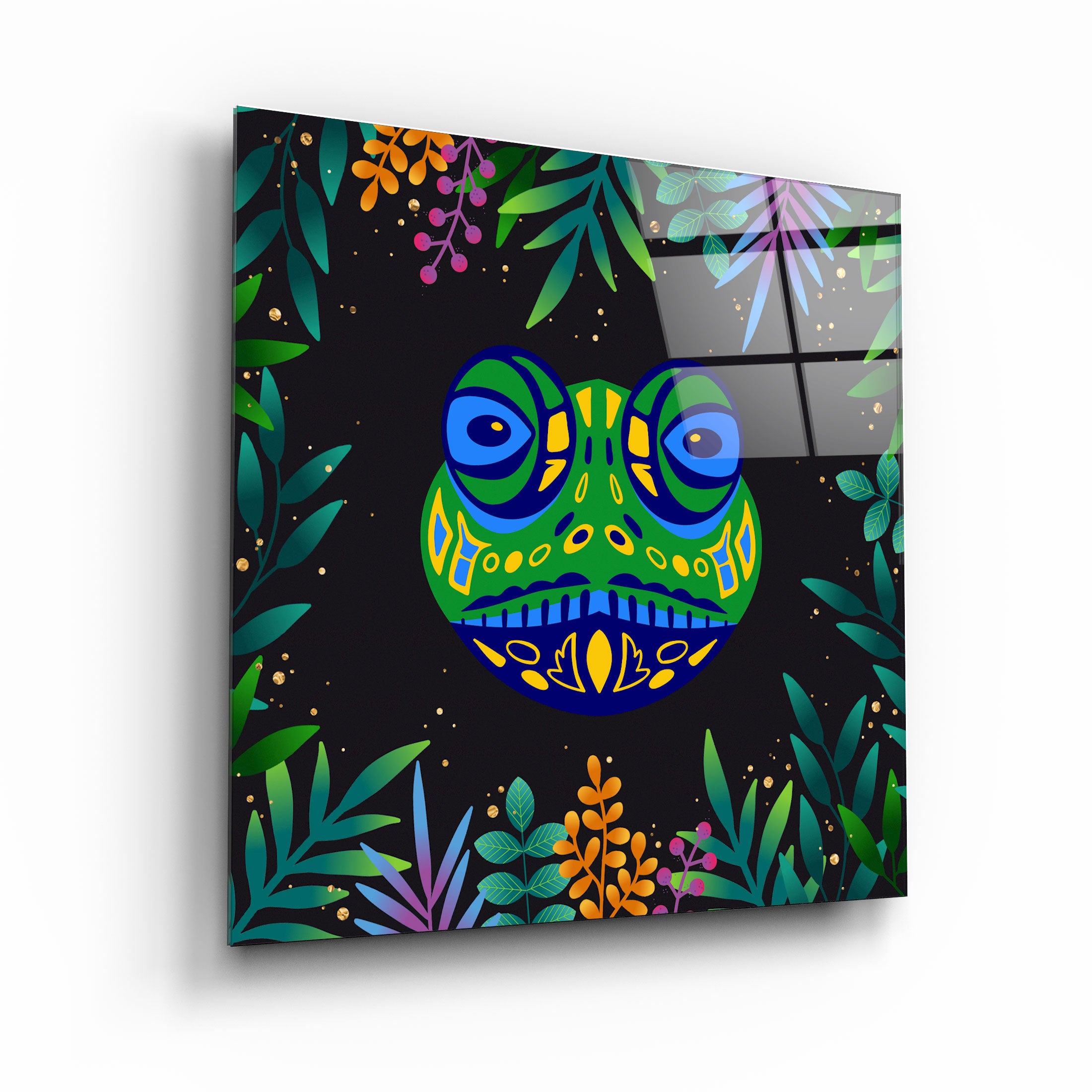 ・"Animal Republic-Frog"・Designers Collection Glass Wall Art | Artdesigna Glass Printing Wall Arts.
