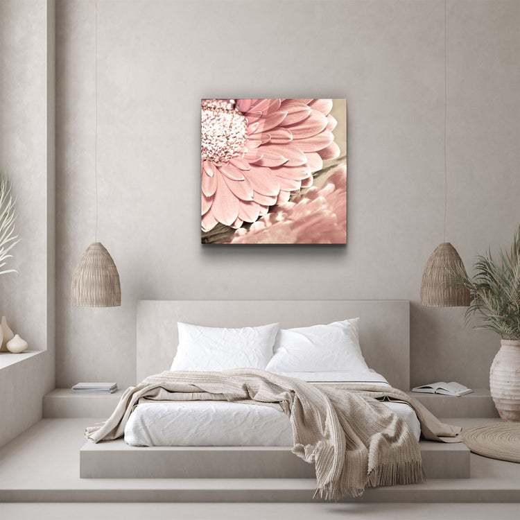 ・"Pink Flower"・Glass Wall Art | Artdesigna Glass Printing Wall Arts.