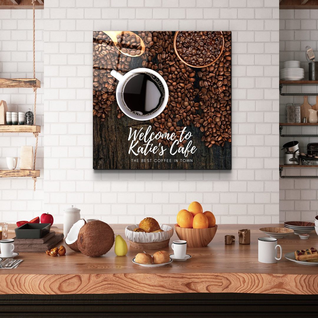 ."Custom Printing". Your Cafe - Kitchen Glass Wall Art | Artdesigna Glass Printing Wall Arts.