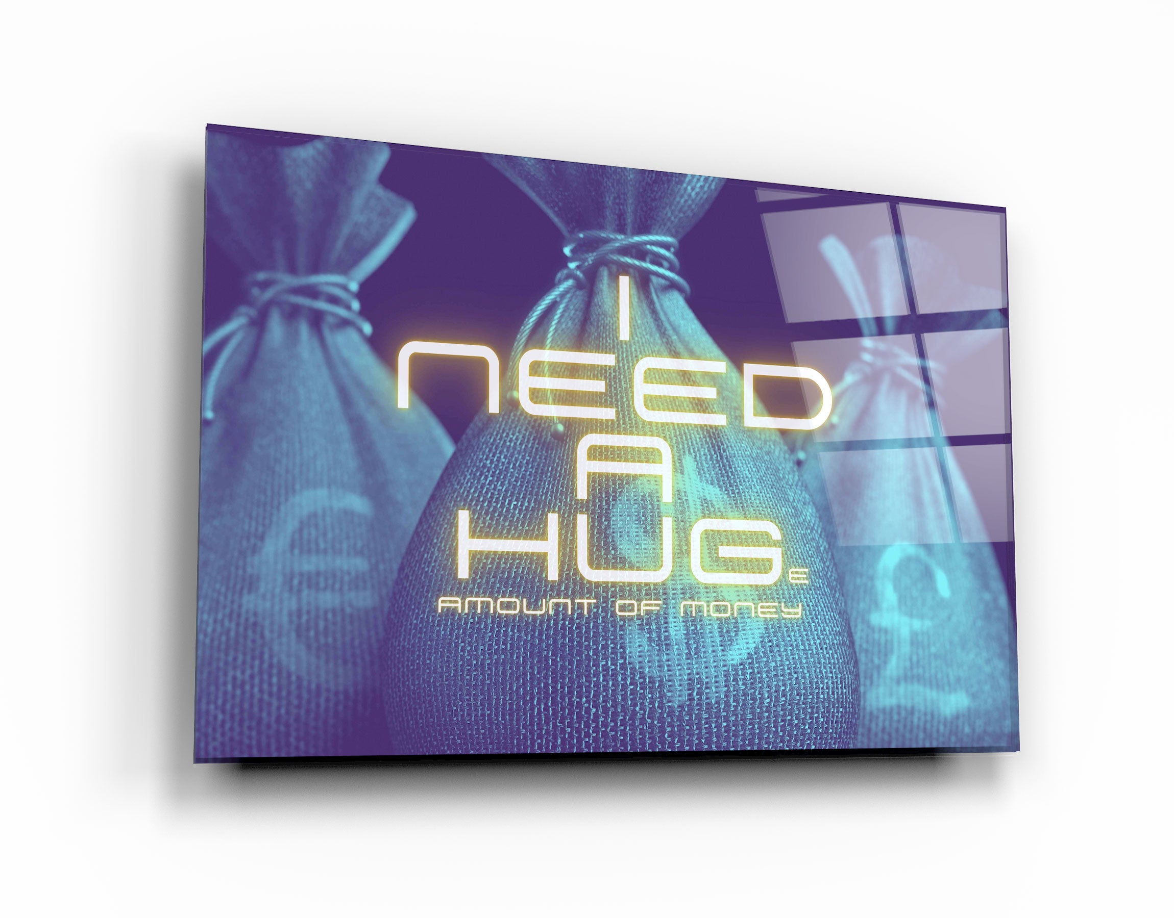 ・"I need a Hug"・Glass Wall Art | Artdesigna Glass Printing Wall Arts.