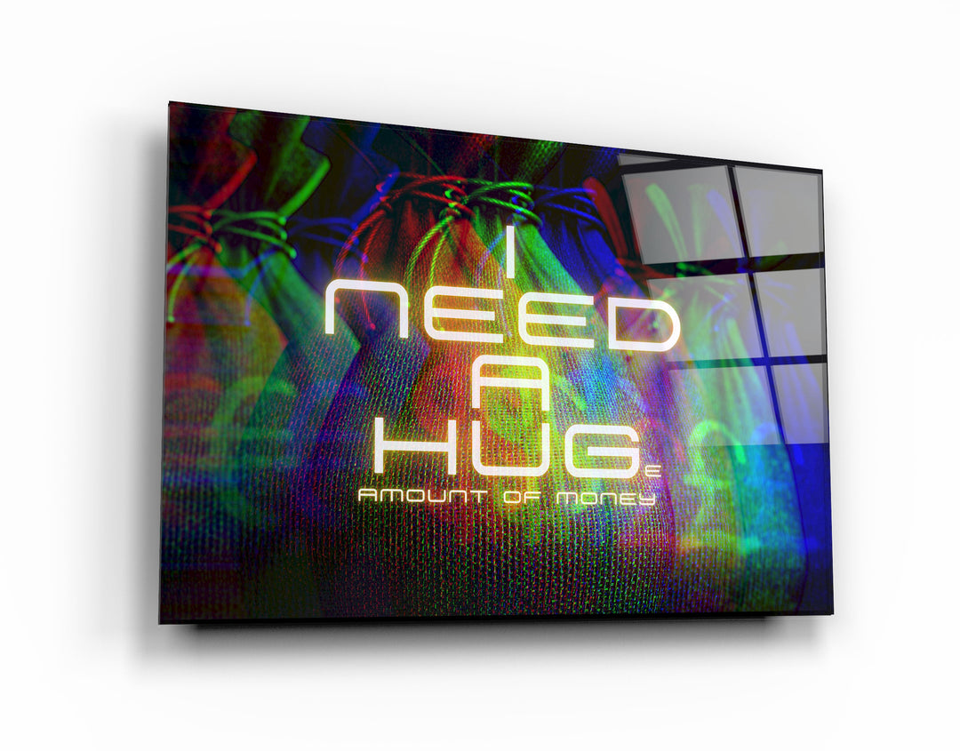 ・"I need a Hug"・Glass Wall Art | Artdesigna Glass Printing Wall Arts.