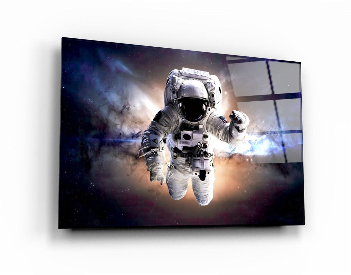 ・"Astronaut In the Space"・Glass Wall Art | Artdesigna Glass Printing Wall Arts.