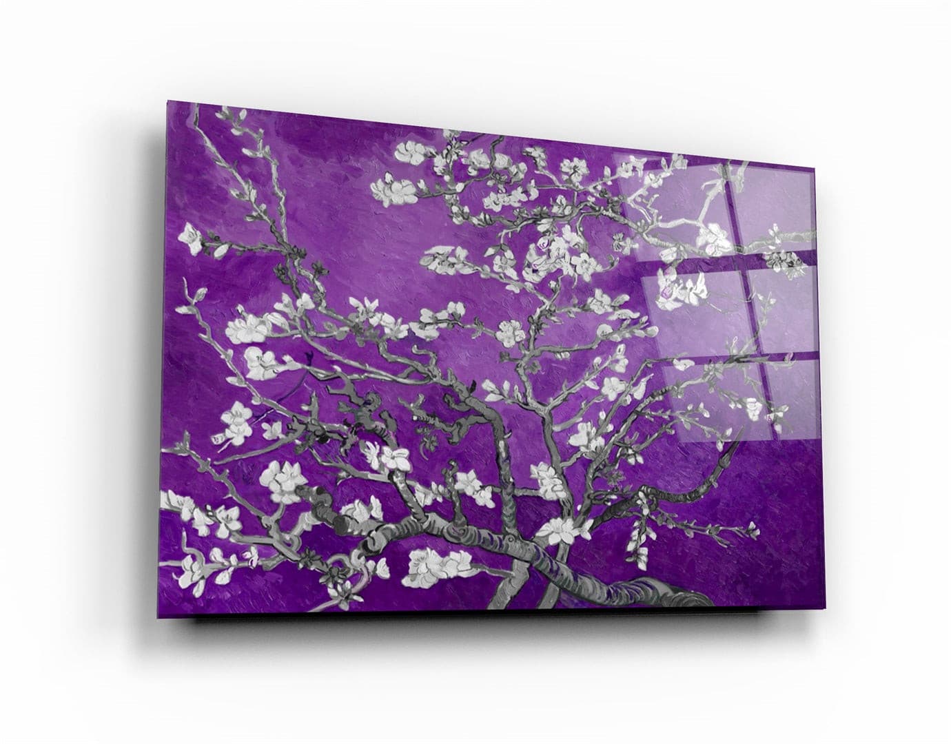 ・"Abstract Flowers V4"・Glass Wall Art | Artdesigna Glass Printing Wall Arts.