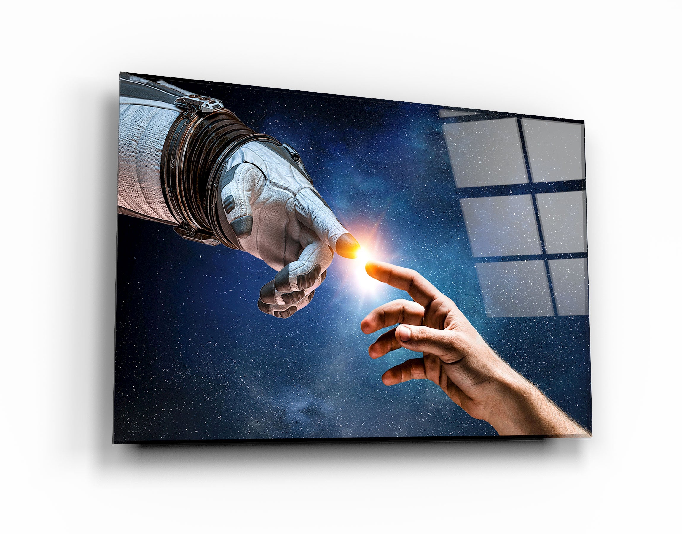 ・"Astronaut Creation"・Glass Wall Art | Artdesigna Glass Printing Wall Arts.