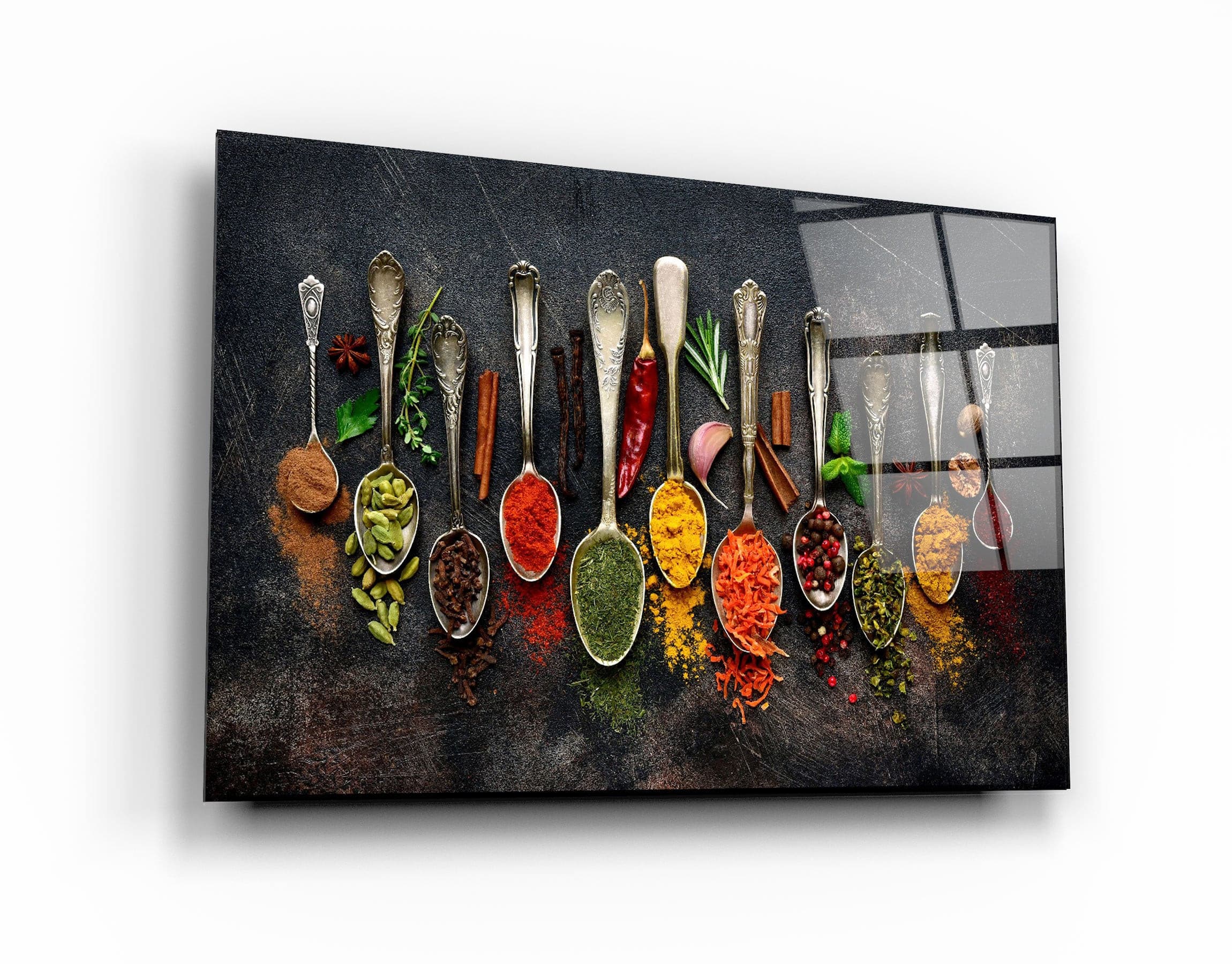 ・"Indian Spices"・Glass Wall Art | Artdesigna Glass Printing Wall Arts.