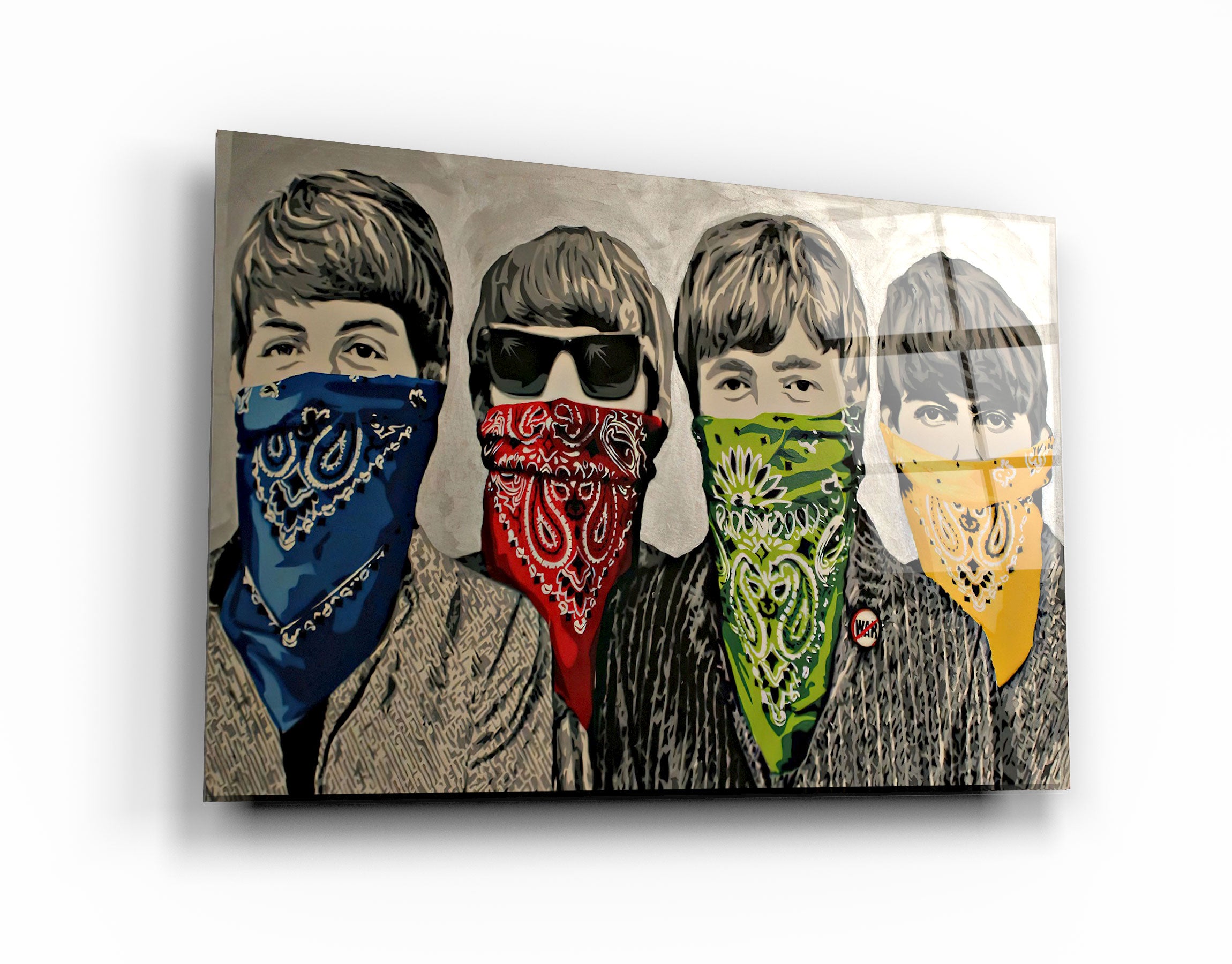・"Banksy - Beatles"・Glass Wall Art | Artdesigna Glass Printing Wall Arts.