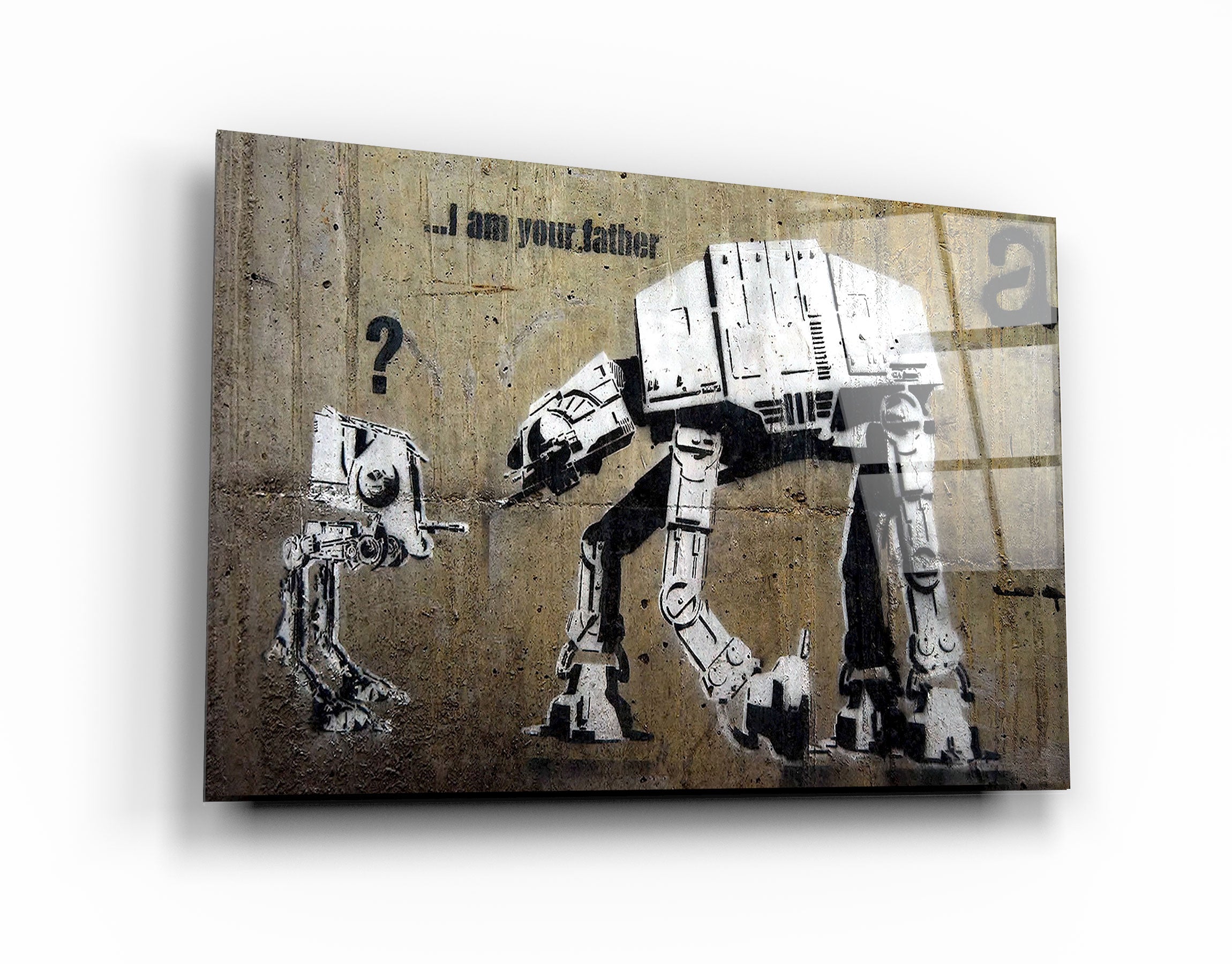 ・"Banksy - I am Your Father"・Glass Wall Art | Artdesigna Glass Printing Wall Arts.