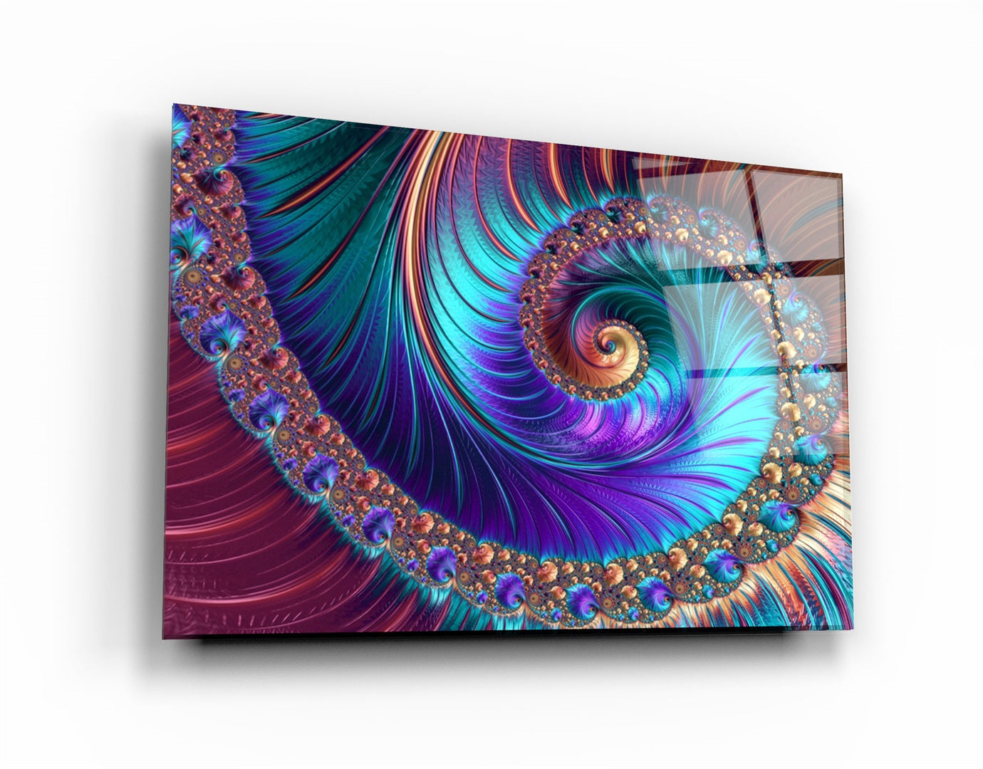 ・"Blue Swirl"・Glass Wall Art | Artdesigna Glass Printing Wall Arts.