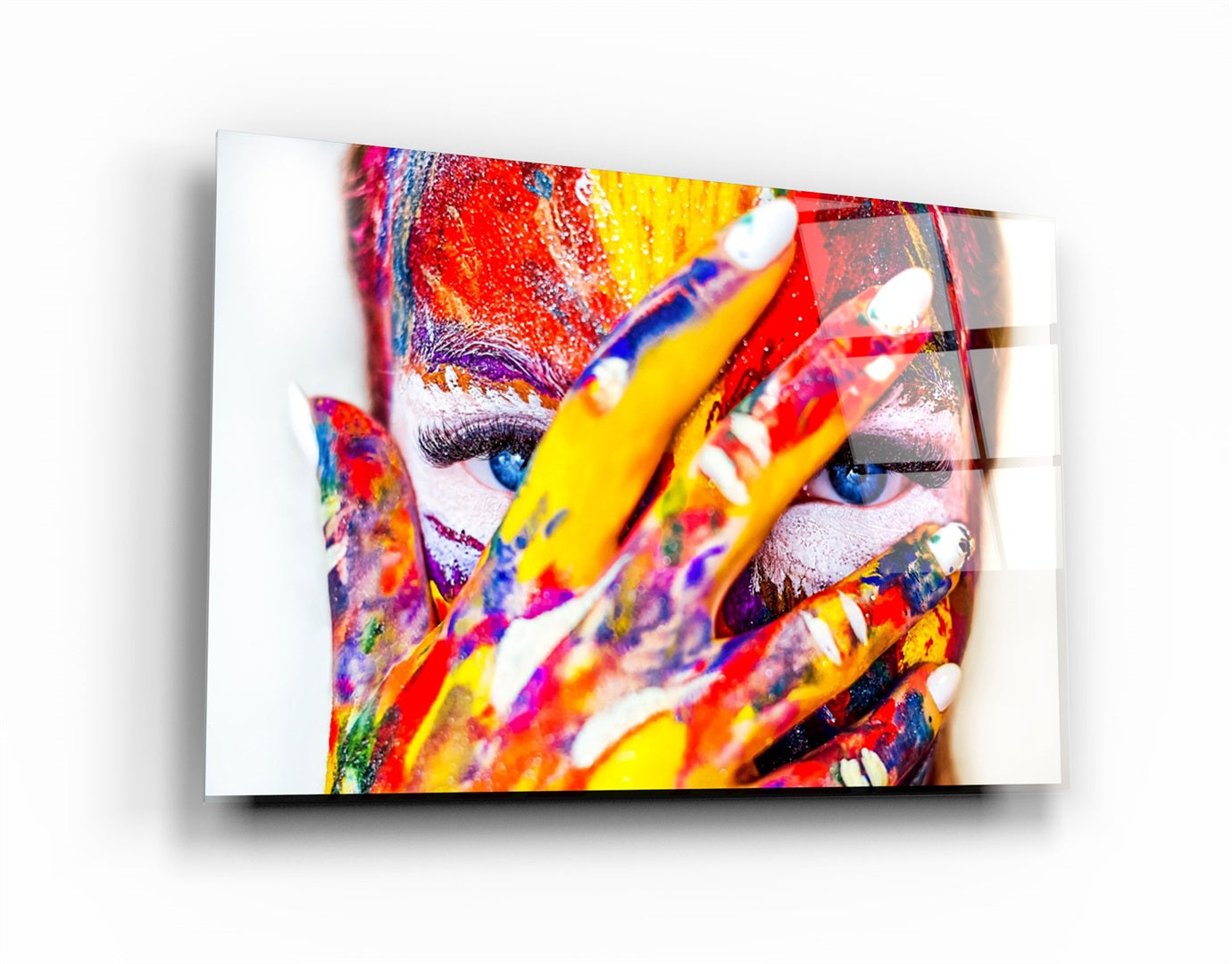 ・"Out of the Paint Box"・Glass Wall Art | Artdesigna Glass Printing Wall Arts.