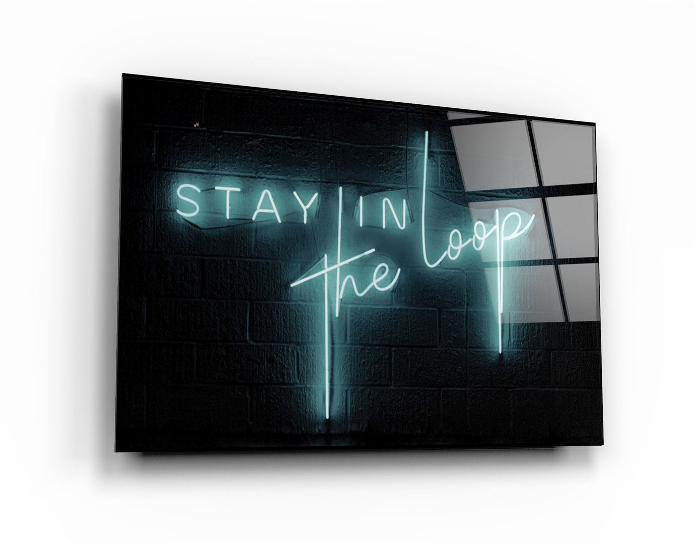 ・"Stay In the Loop"・Glass Wall Art | Artdesigna Glass Printing Wall Arts.