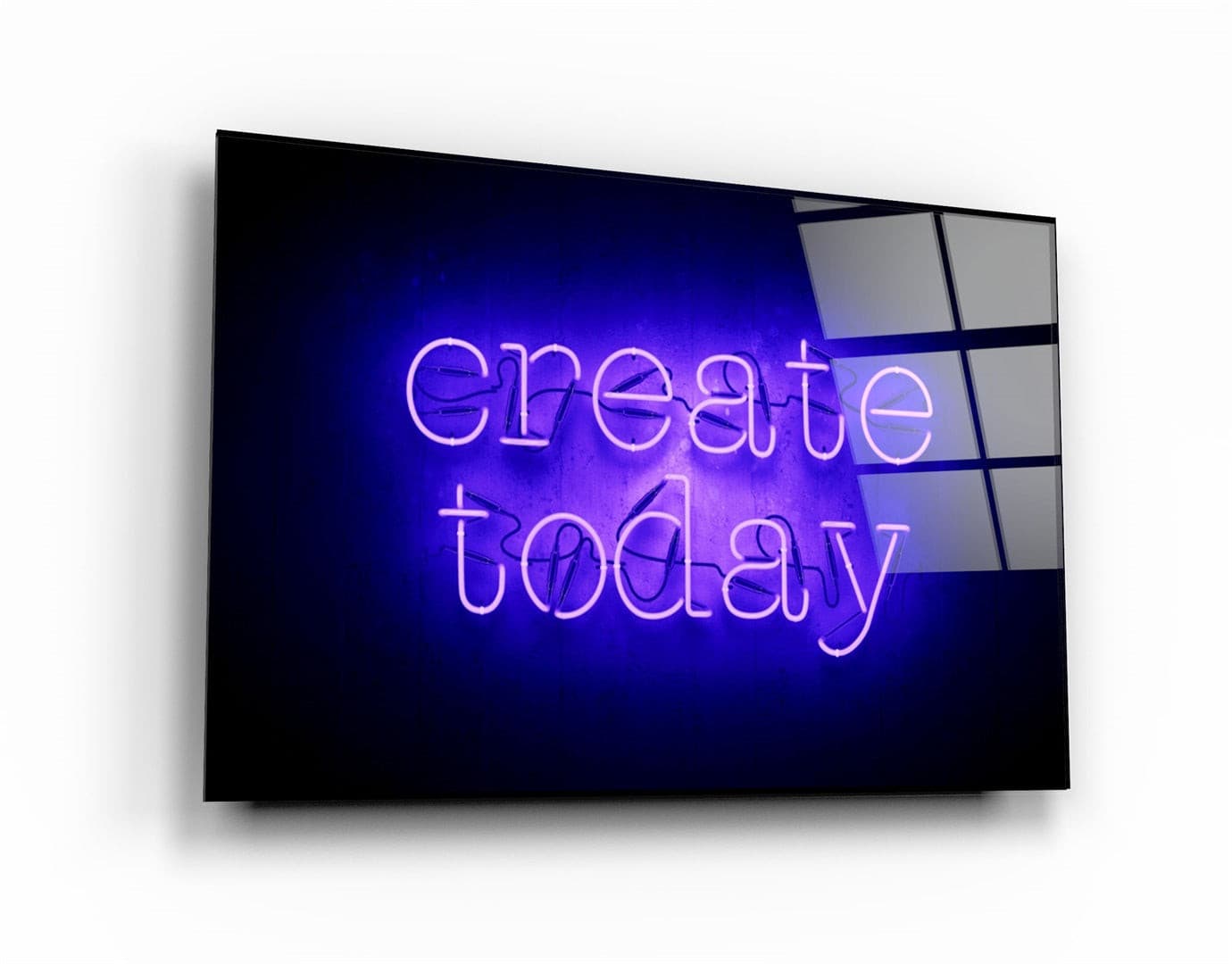 ・"Create Today"・Glass Wall Art | Artdesigna Glass Printing Wall Arts.