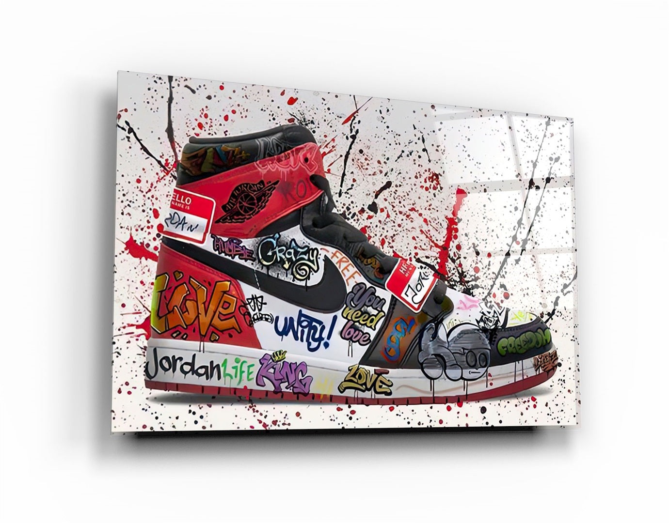 ・"Street Art Footwear"・Glass Wall Art | Artdesigna Glass Printing Wall Arts.