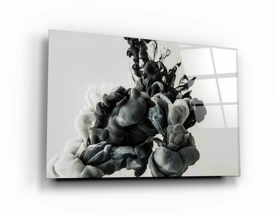 ・"Black Smoke"・Glass Wall Art