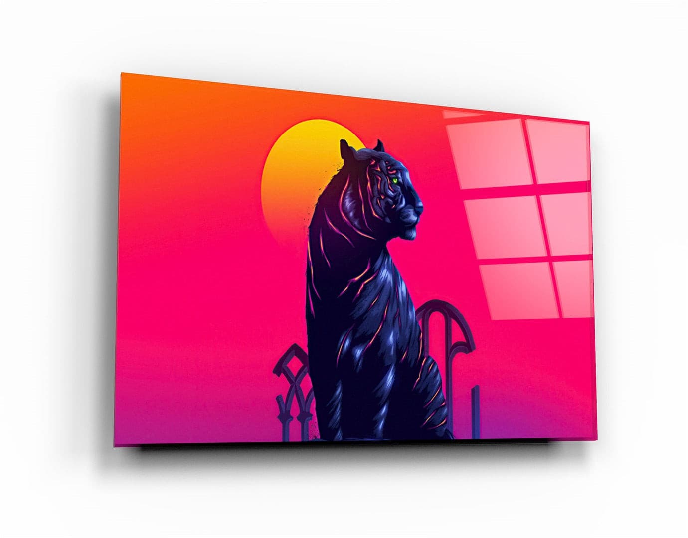 ・"Tiger Neo"・Glass Wall Art | Artdesigna Glass Printing Wall Arts.