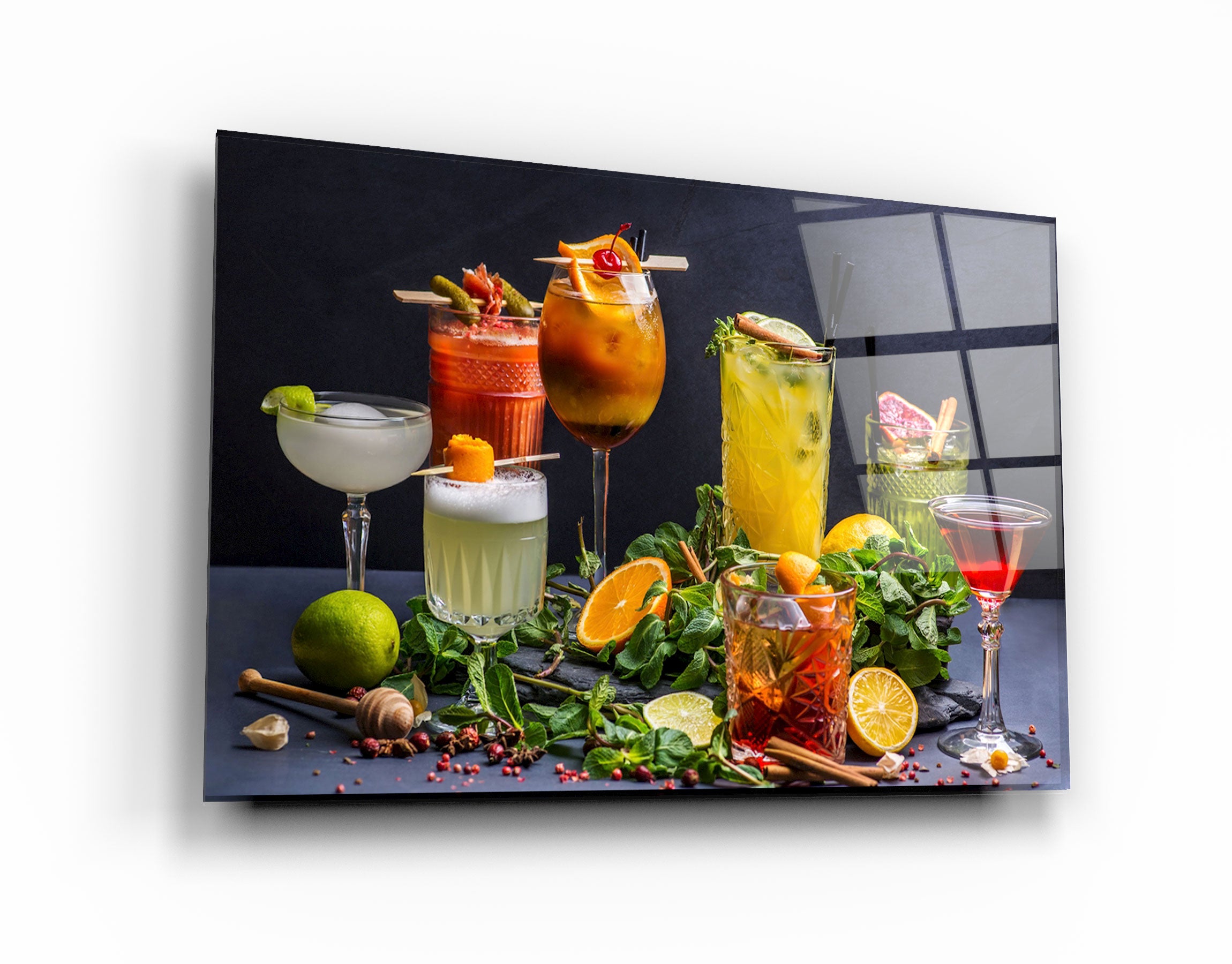 ・"Cocktails V2"・Glass Wall Art | Artdesigna Glass Printing Wall Arts.