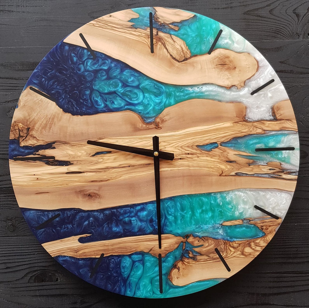 Coastal Azure Timekeeper | Premium Handmade Wall Clocks