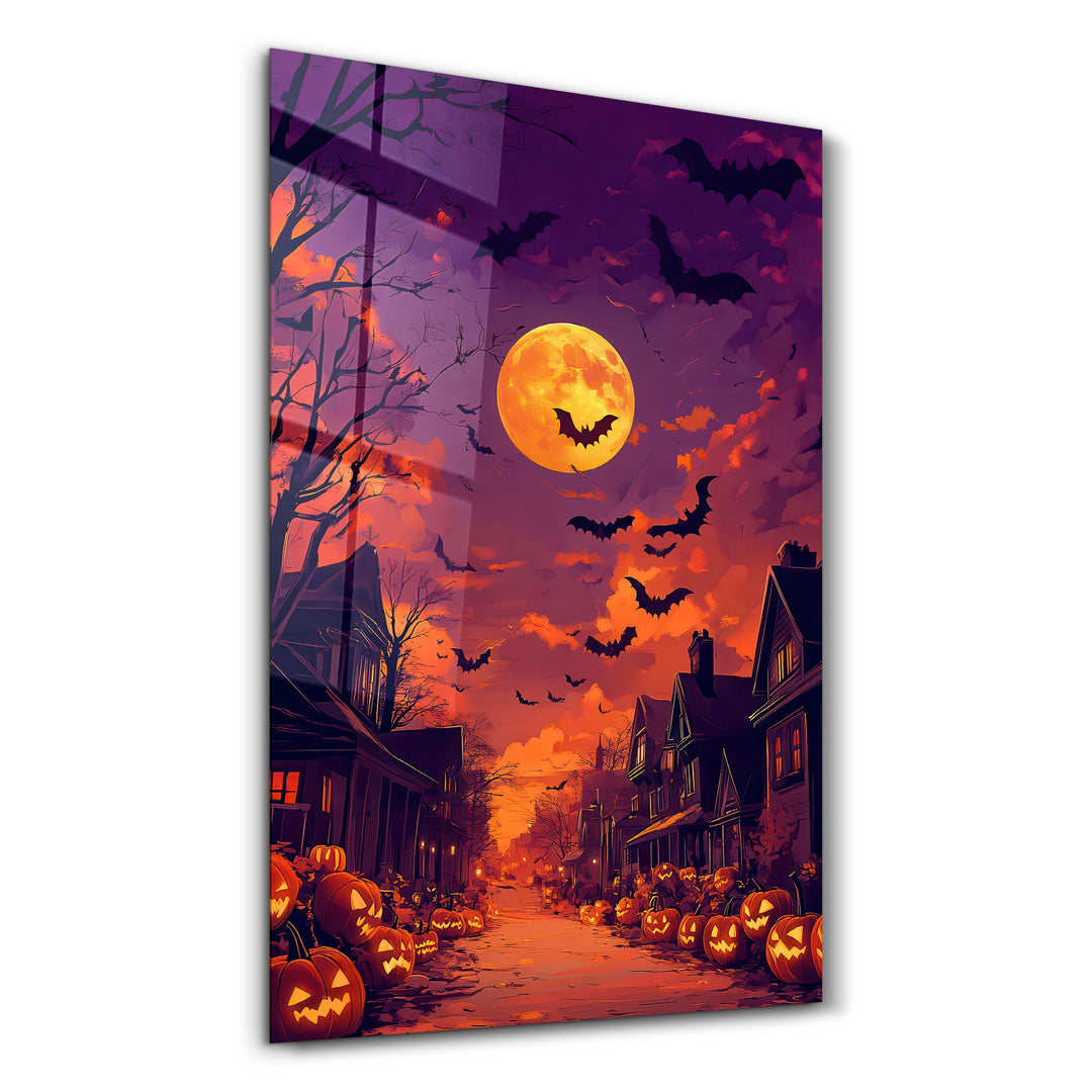 Halloween Neighbourhood | Glass Wall Art