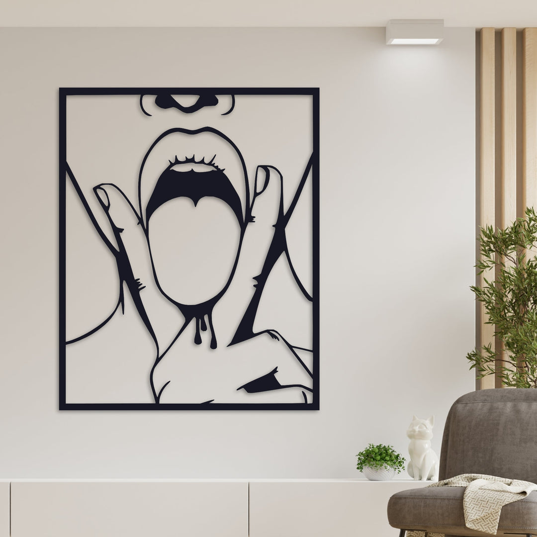 ・"V Tongue"・Premium Metal Wall Art - Limited Edition