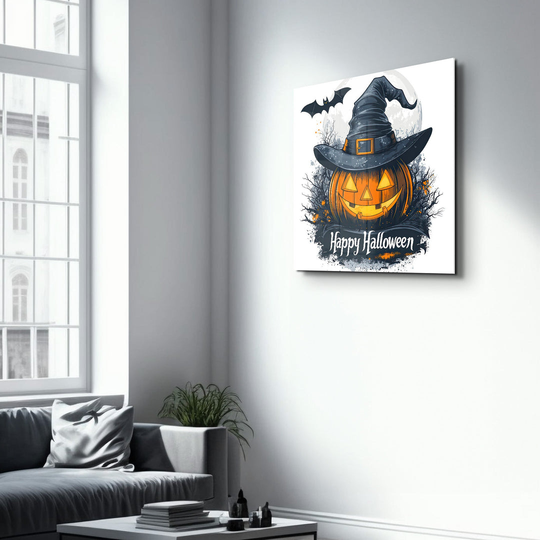 Happy Halloween | Halloween Style Glass Wall Art