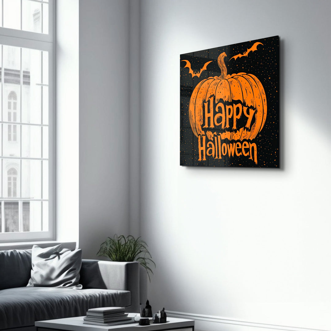 Happy Halloween 2 | Halloween Style Glass Wall Art