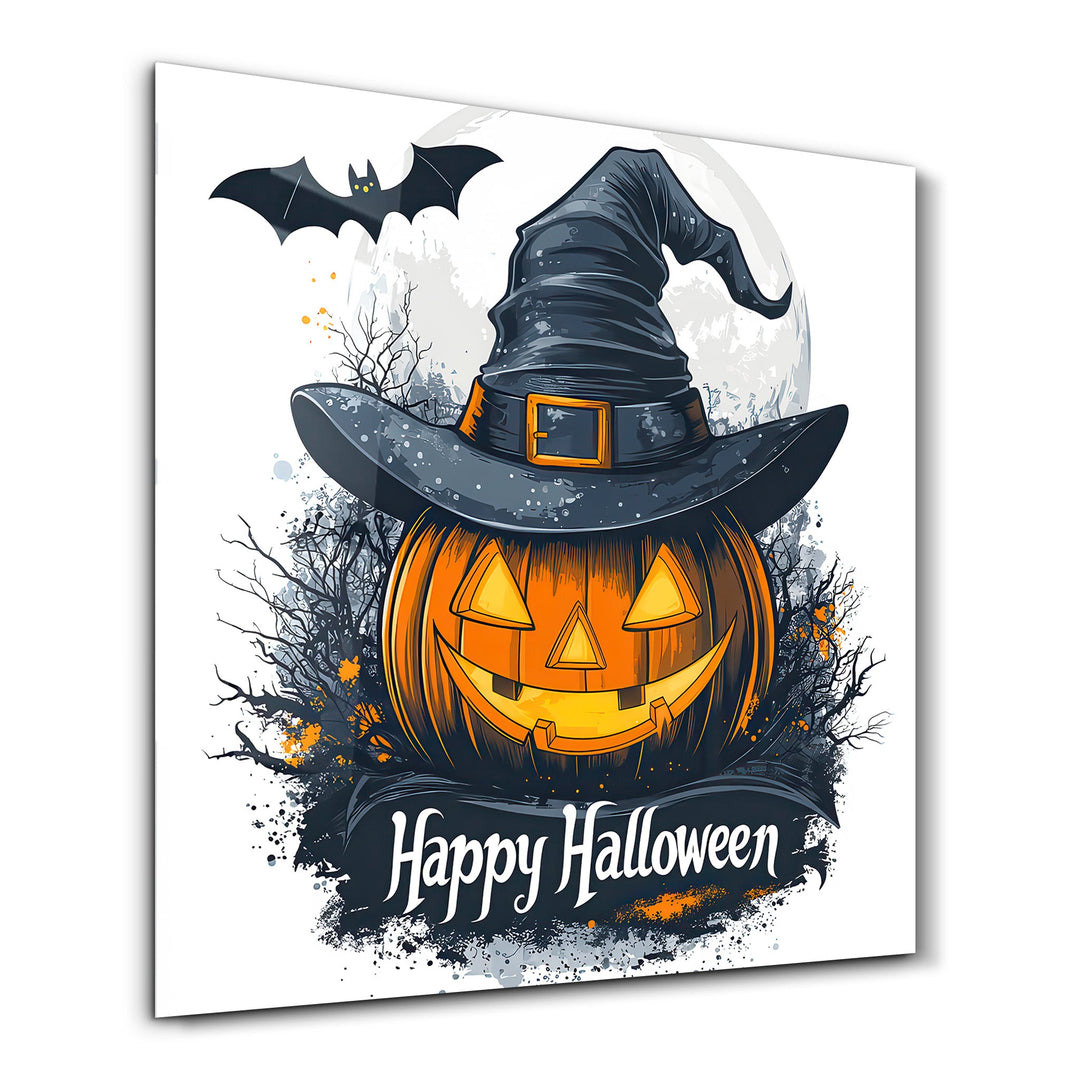 Happy Halloween | Halloween Style Glass Wall Art