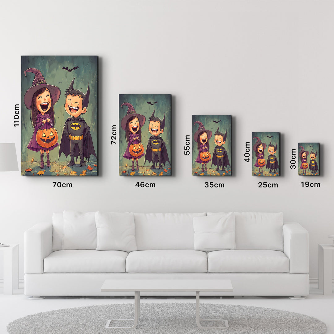 Trick-or-Treat Joy | Halloween Glass Wall Art