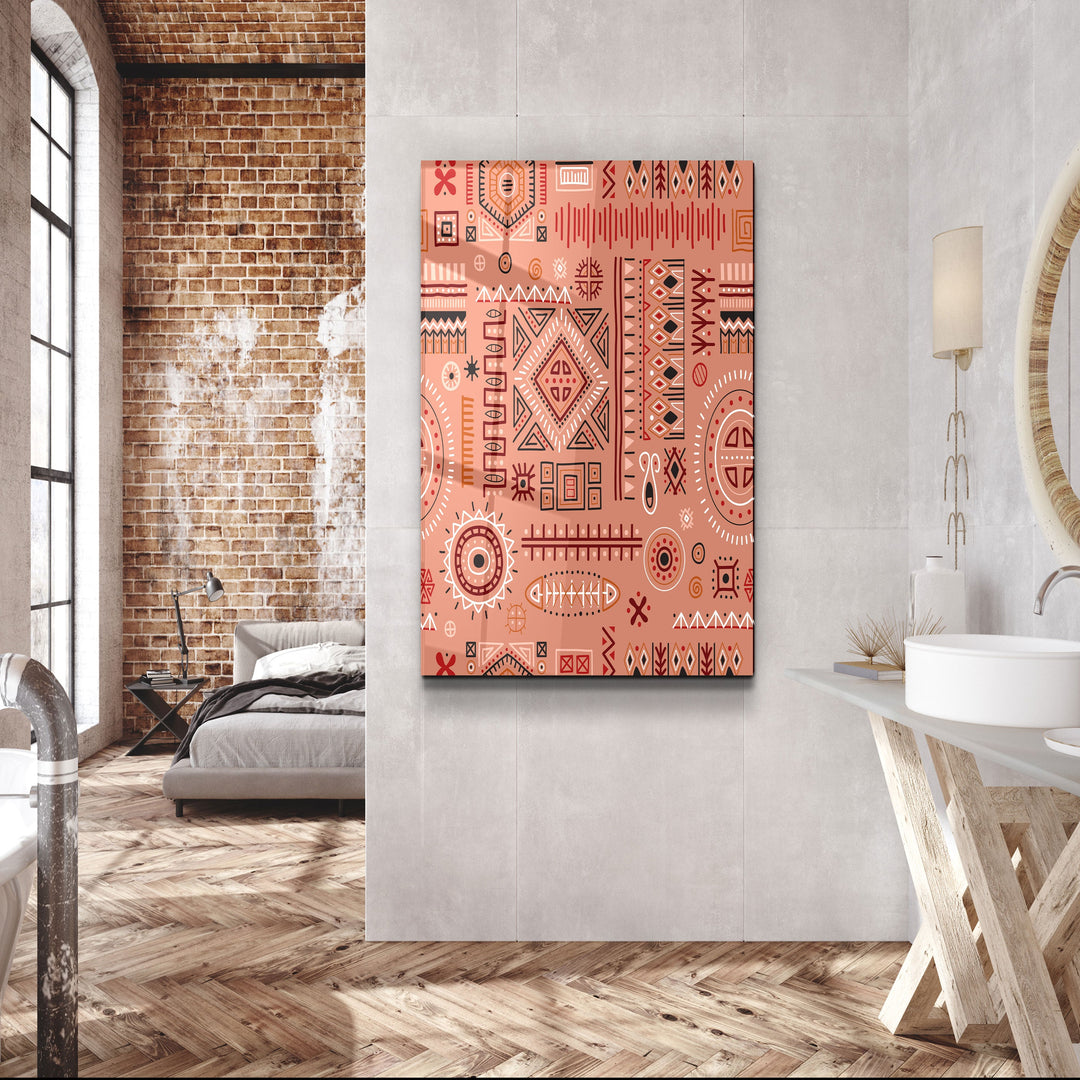 ."Scandinavian Egyptian Mix - Terra". Zodiac Glass Wall Art