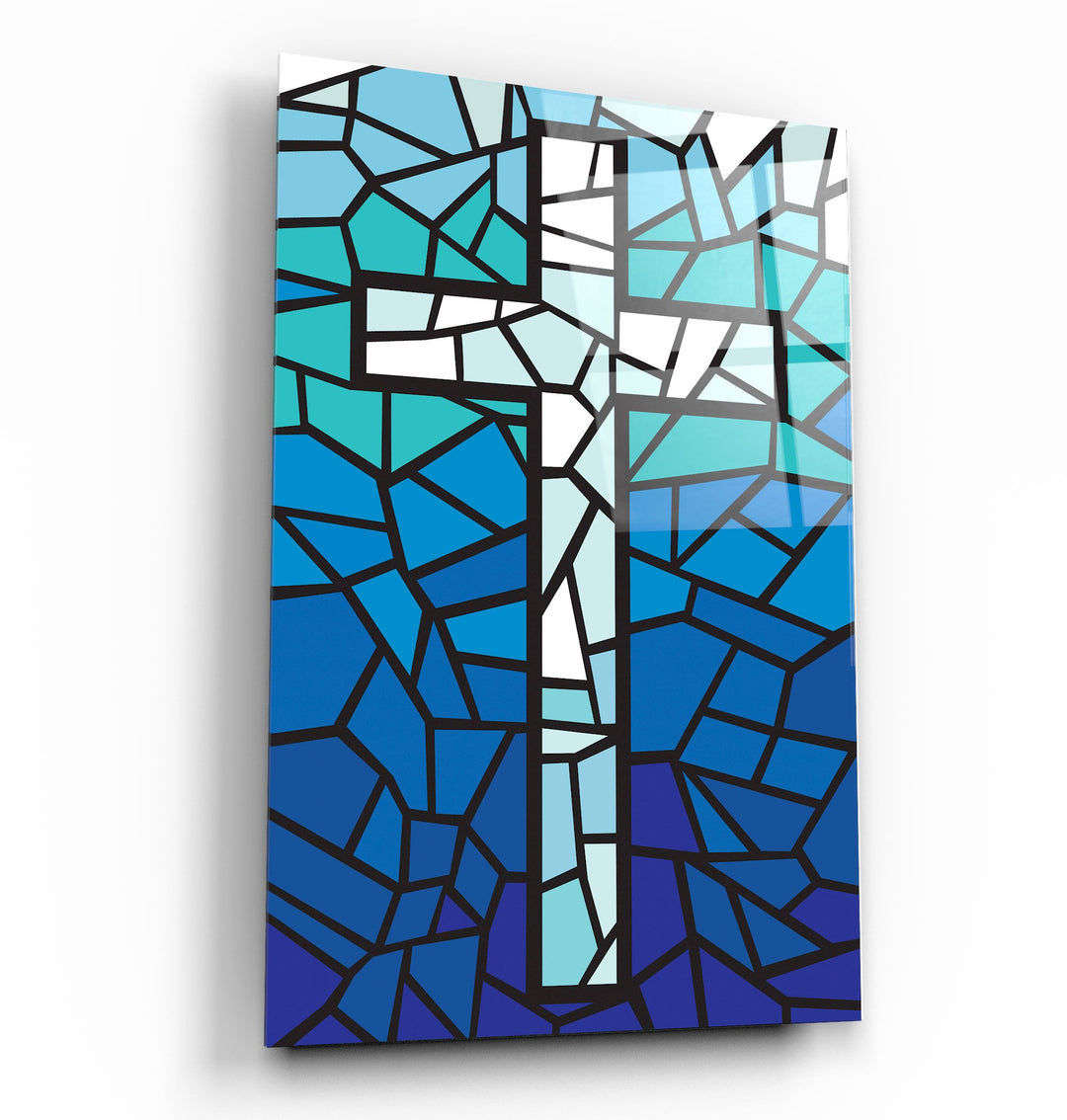 ."Cross". Designers Collection Glass Wall Art