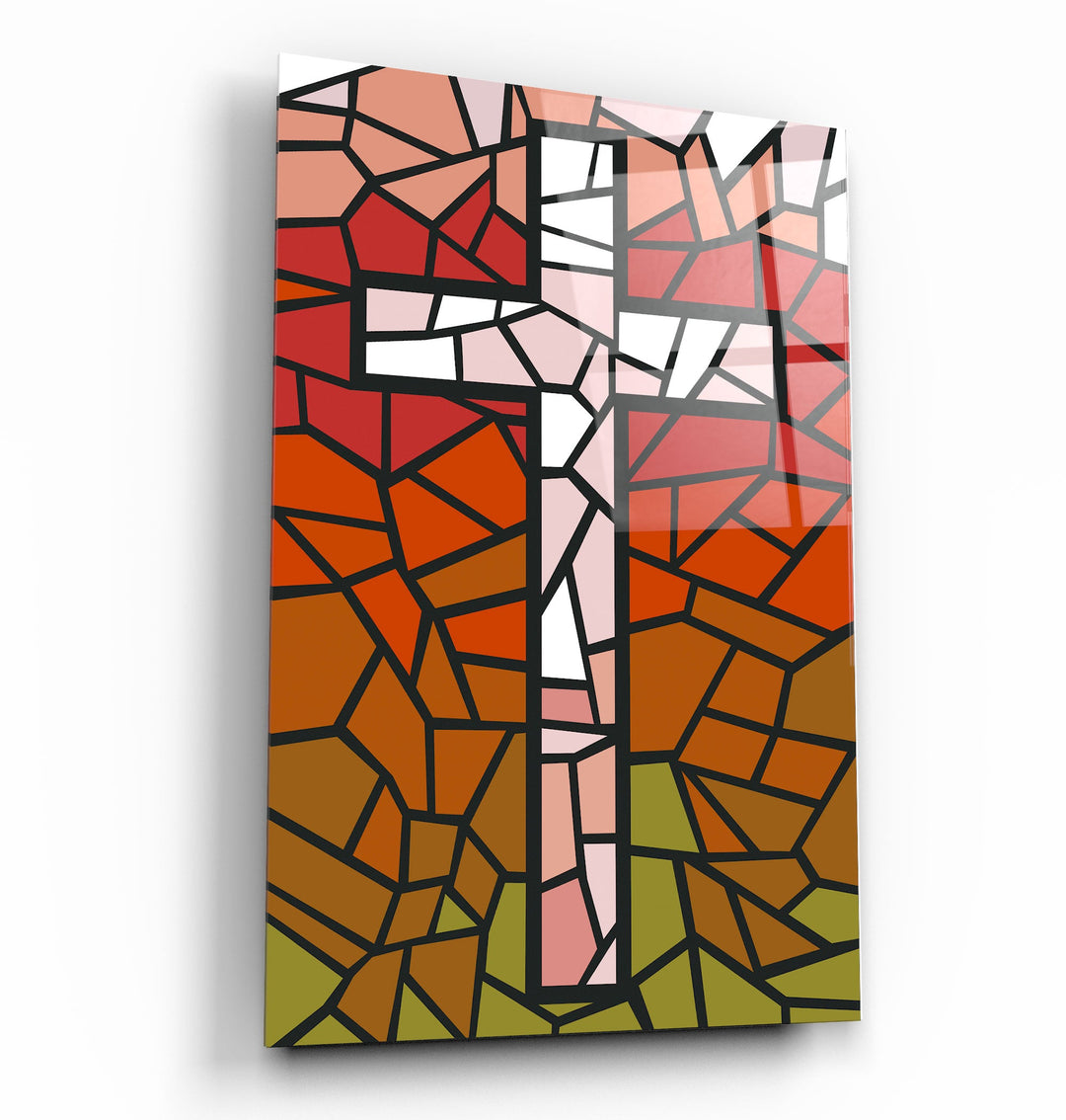 ."Cross". Designers Collection Glass Wall Art