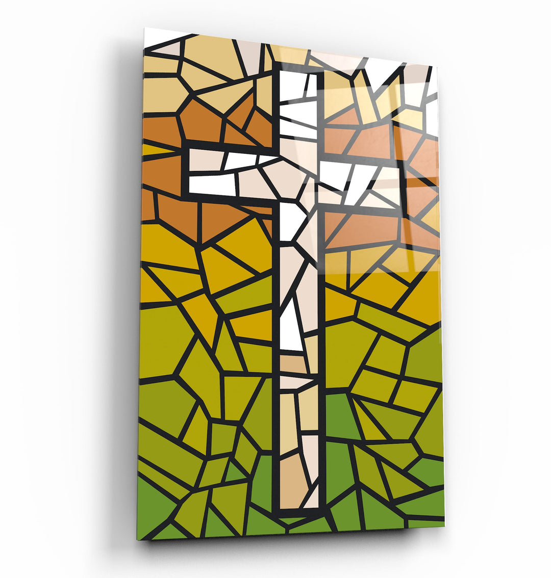 ."Cross". Designers Collection Glass Wall Art