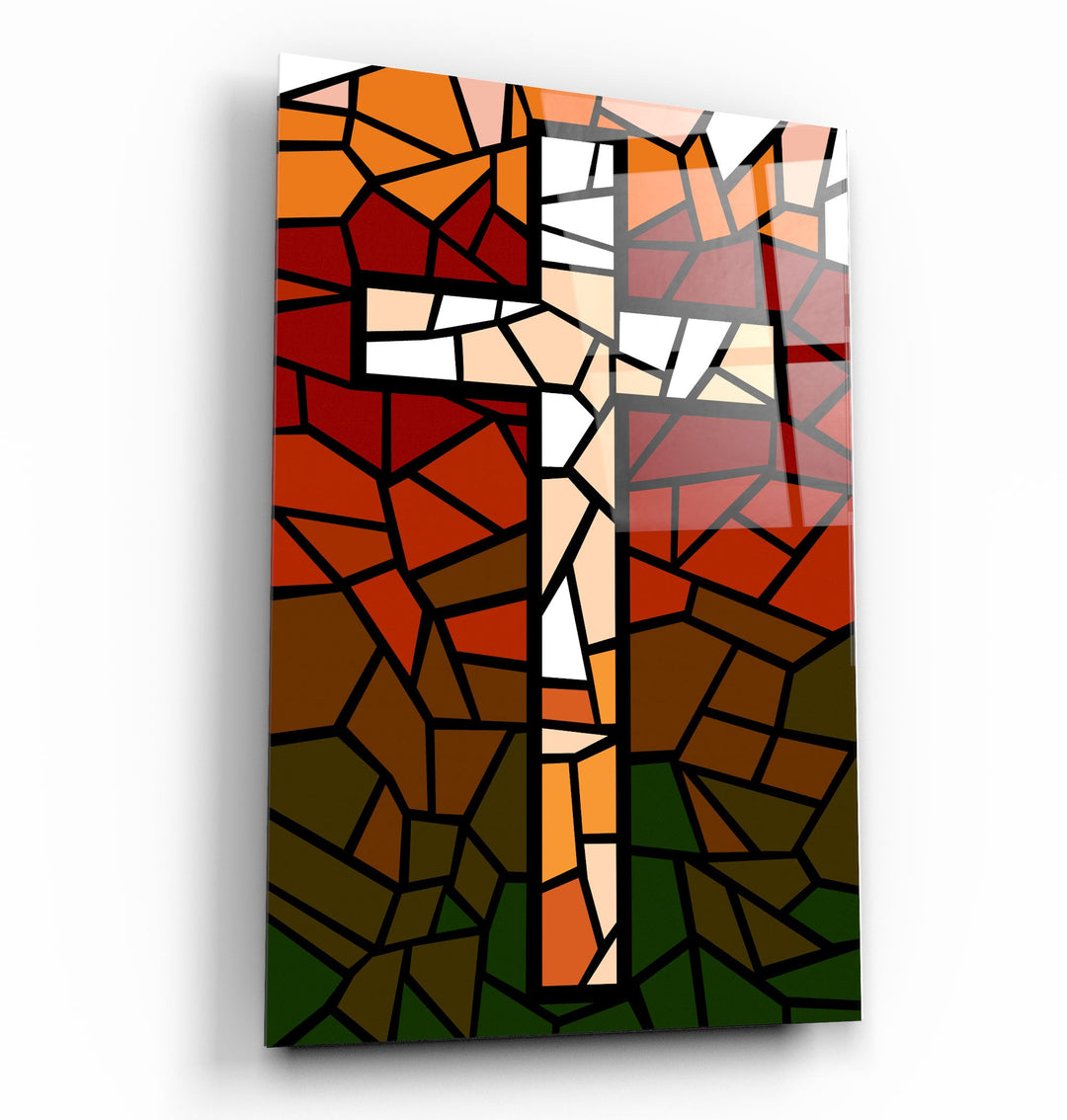 ."Cross". Designers Collection Glass Wall Art