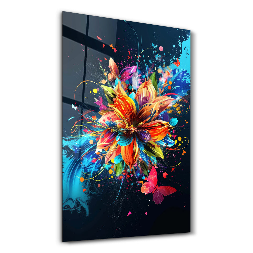 Spring Flowers - Glass Wall Art