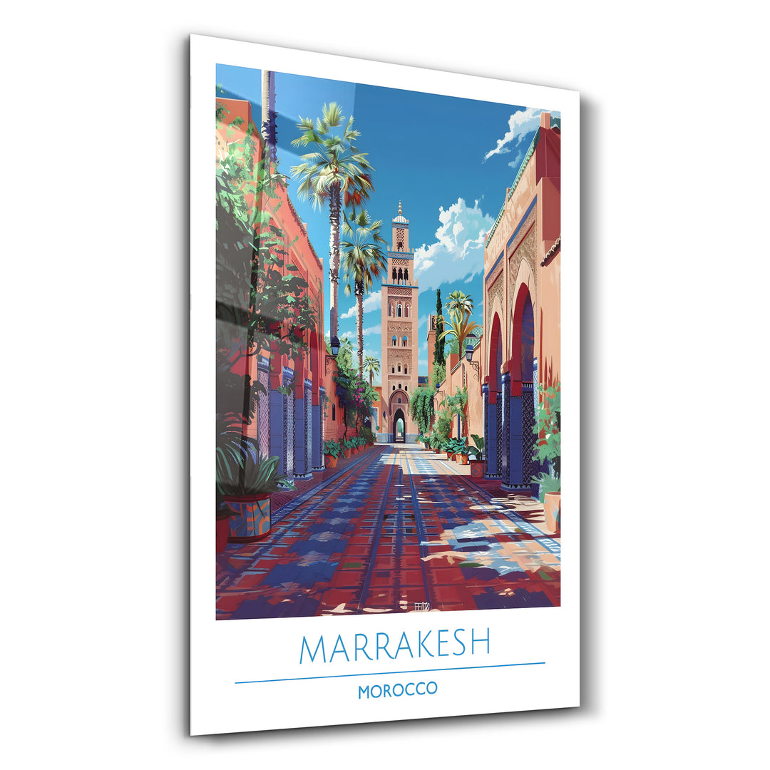 Marrakesh Morocco-Travel Posters | Glass Wall Art