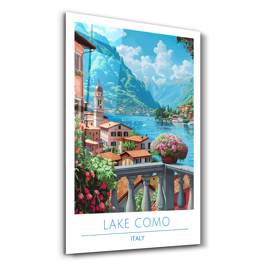 Lake Como Italy-Travel Posters | Glass Wall Art