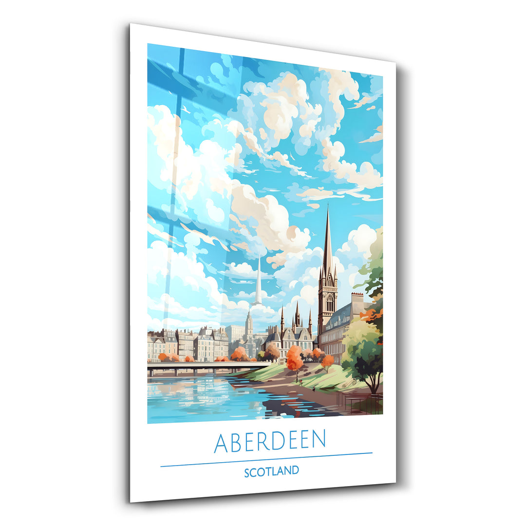 Aberdeen Scotland-Travel Posters | Glass Wall Art