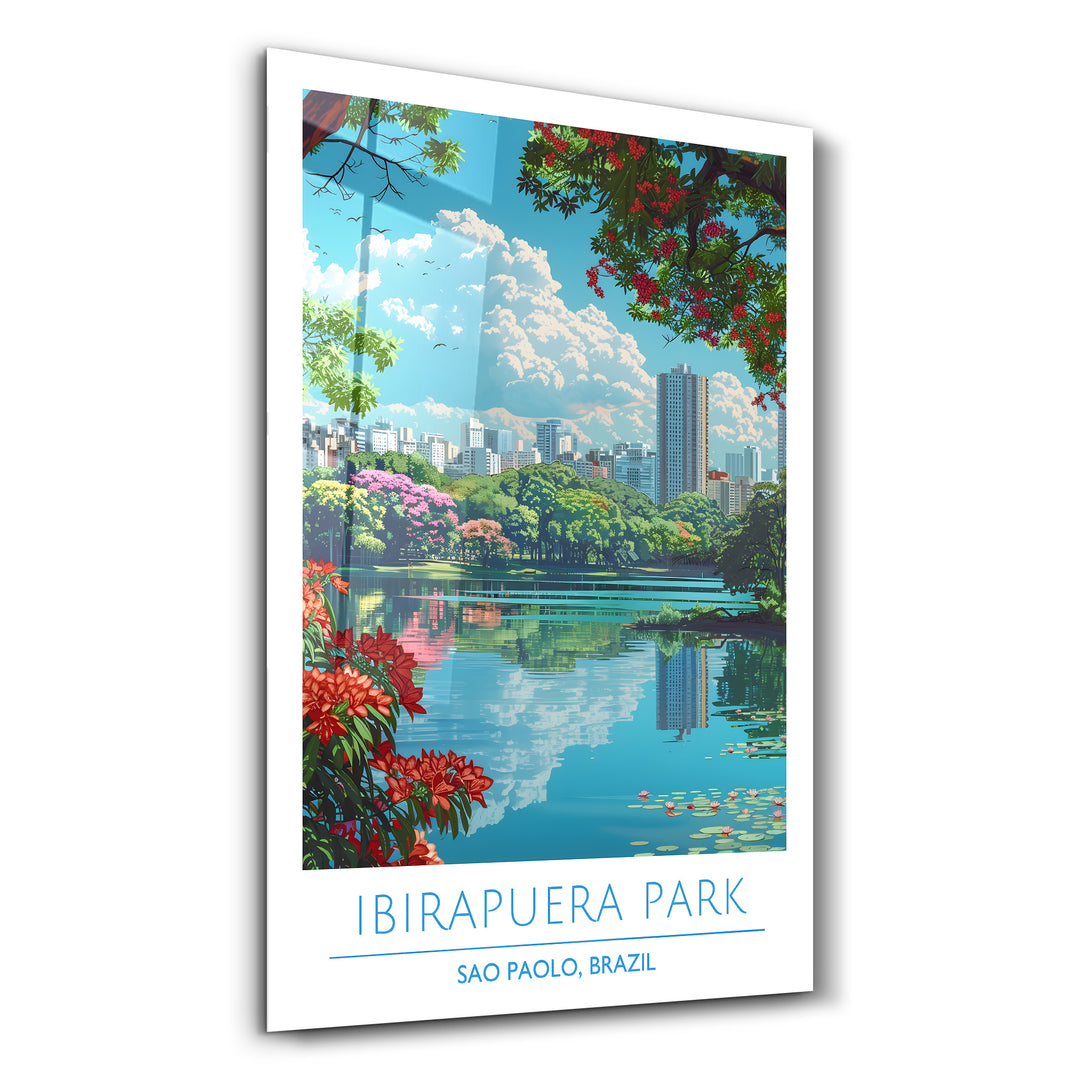 Ibirapuera Park-Sao Paolo Brazil-Travel Posters | Glass Wall Art